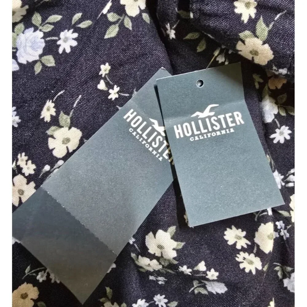 Hollister Mini Skirt Large Ultra High Rise Floral 90s Style Ditzy Casual Retro - Picture 7 of 15